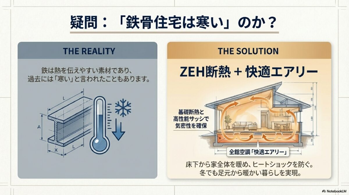 「鉄骨住宅は寒い」のか?