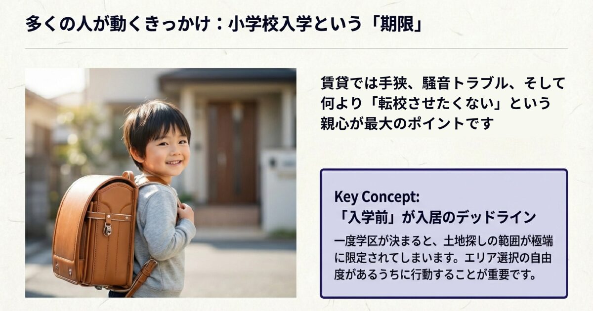 多くの人が動くきっかけ:小学校入学という「期限」