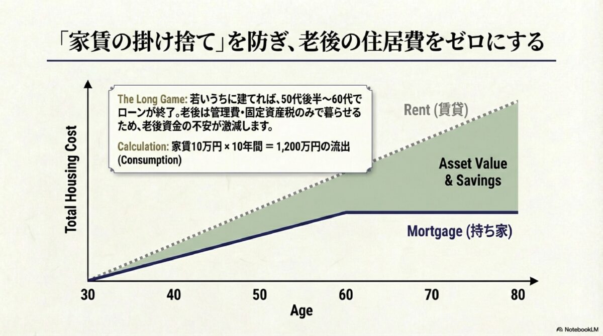 「家賃の掛け捨て」を防ぎ、老後の住居費をゼロにする